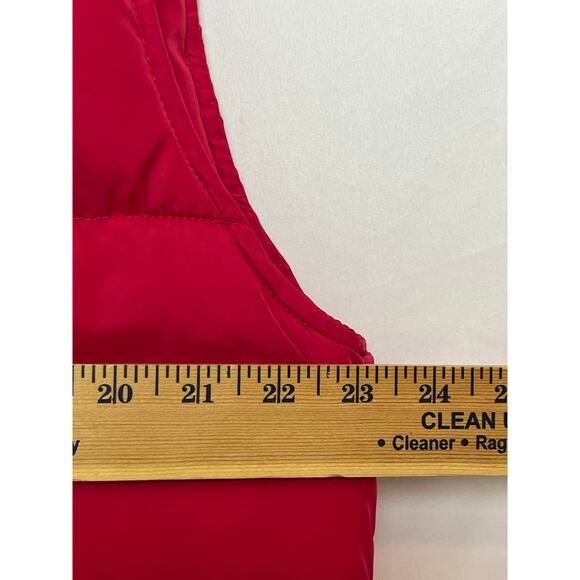 Lands’ End Men’s Large 42-44 Red Button Down Vest 95694 Sleeveless Casual Retro - Picture 5 of 6